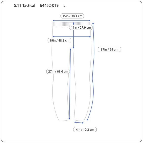 5.11 Tactical Hedda Hybrid Legging, 64452-019, Black- Sz L - Picture 8 of 8